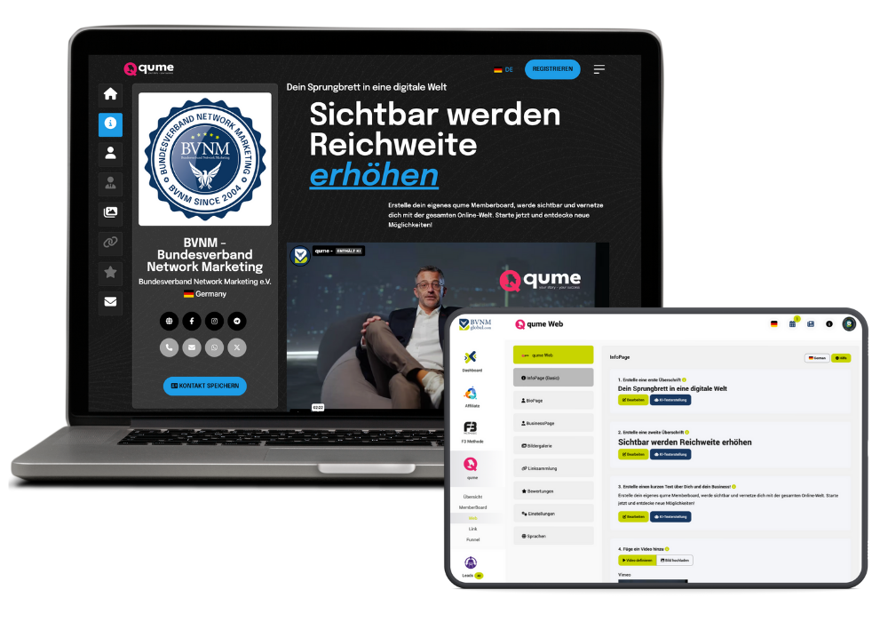 qume - La tua soluzione perfetta per presenza digitale e successo